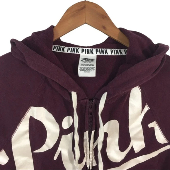 C8 Women’s PINK Victoria’s Secret Full Zip HOODIE Jacket XS - Picture 4 of 5